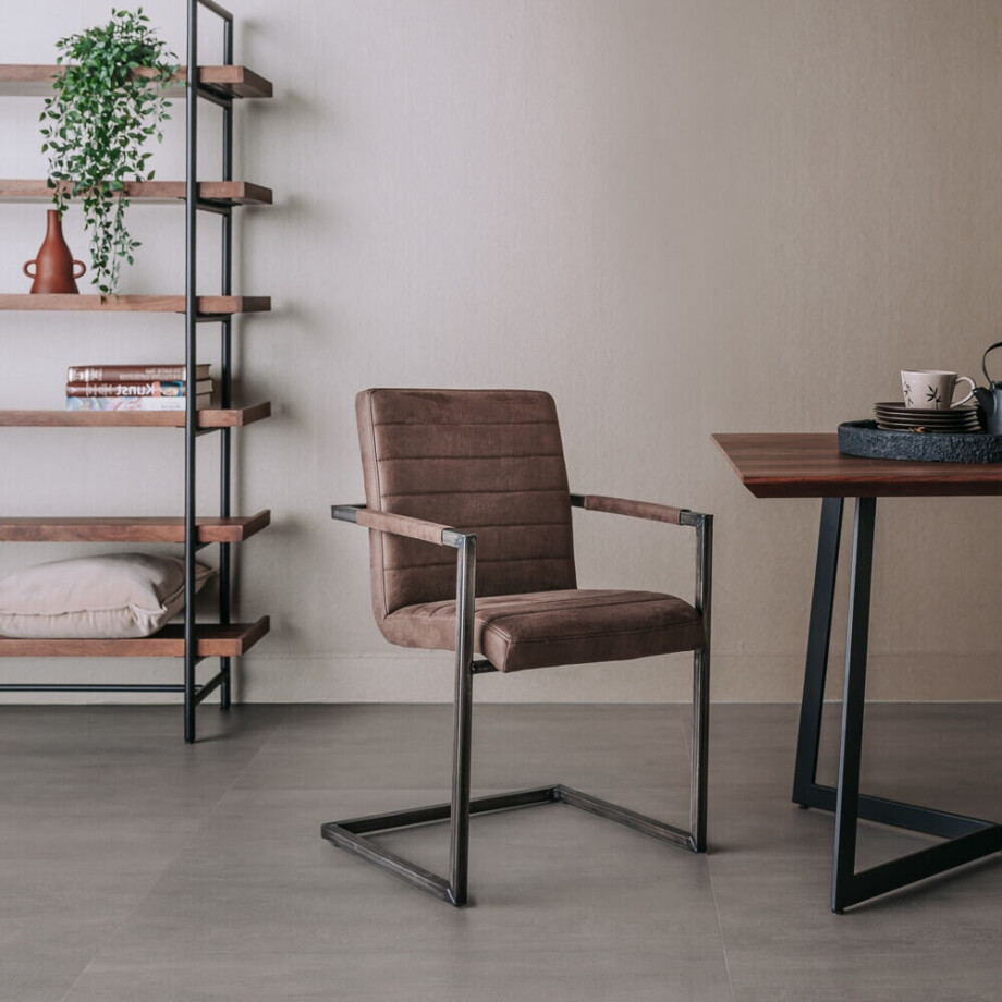 Tower Living Eetkamerstoel 'Rocca', kleur bruin Tower Living Eetkamerstoel 'Rocca', kleur bruin afbeelding 1