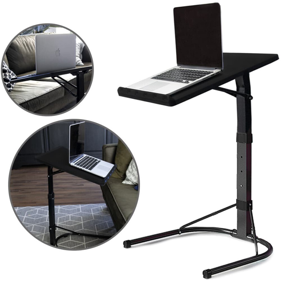 QUVIO Bijzettafel laptop - Hoogte verstelbaar - Zwart QUVIO Bijzettafel laptop - Hoogte verstelbaar - Zwart afbeelding 1