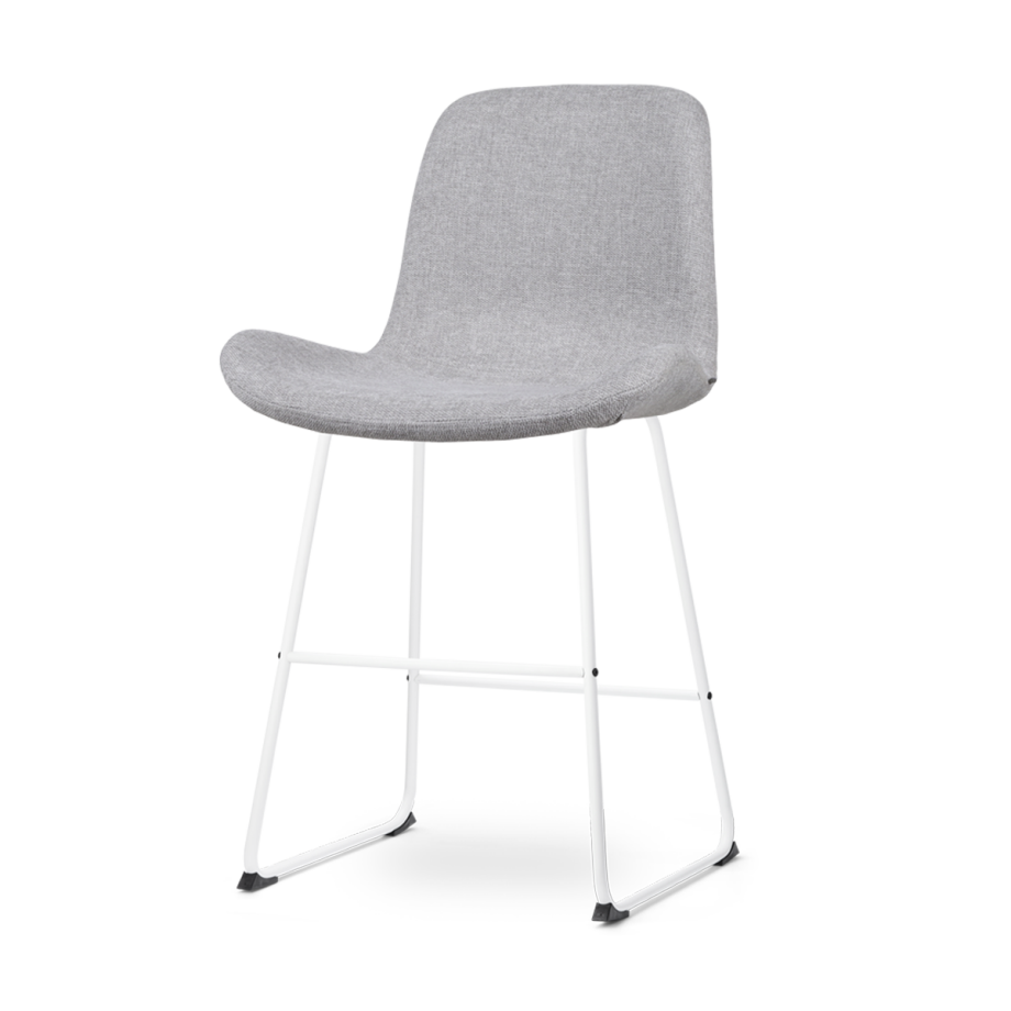 Nino-Fé barkruk lichtgrijs - wit onderstel - 65 cm afbeelding 1