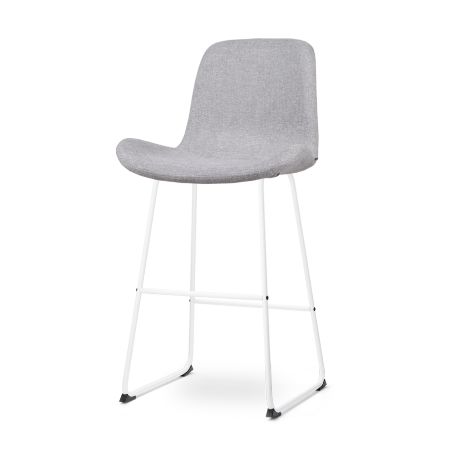 Nino-Fé barkruk lichtgrijs - wit onderstel - 75 cm Nino-Fé barkruk lichtgrijs - wit onderstel - 75 cm afbeelding 1