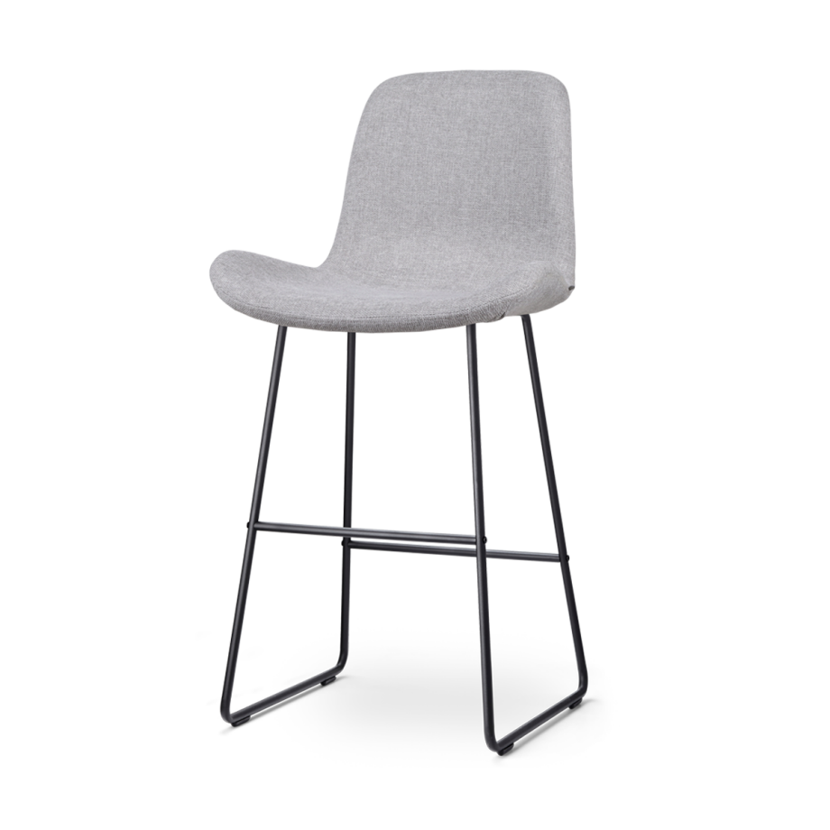 Nino-Fé barkruk lichtgrijs - zwart onderstel - 75 cm Nino-Fé barkruk lichtgrijs - zwart onderstel - 75 cm afbeelding 1