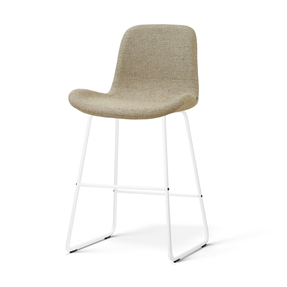 Nino-Fé barkruk taupe melange - wit onderstel - 65 cm Nino-Fé barkruk taupe melange - wit onderstel - 65 cm afbeelding 1