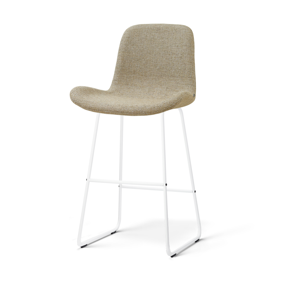 Nino-Fé barkruk taupe melange - wit onderstel - 75 cm Nino-Fé barkruk taupe melange - wit onderstel - 75 cm afbeelding 1