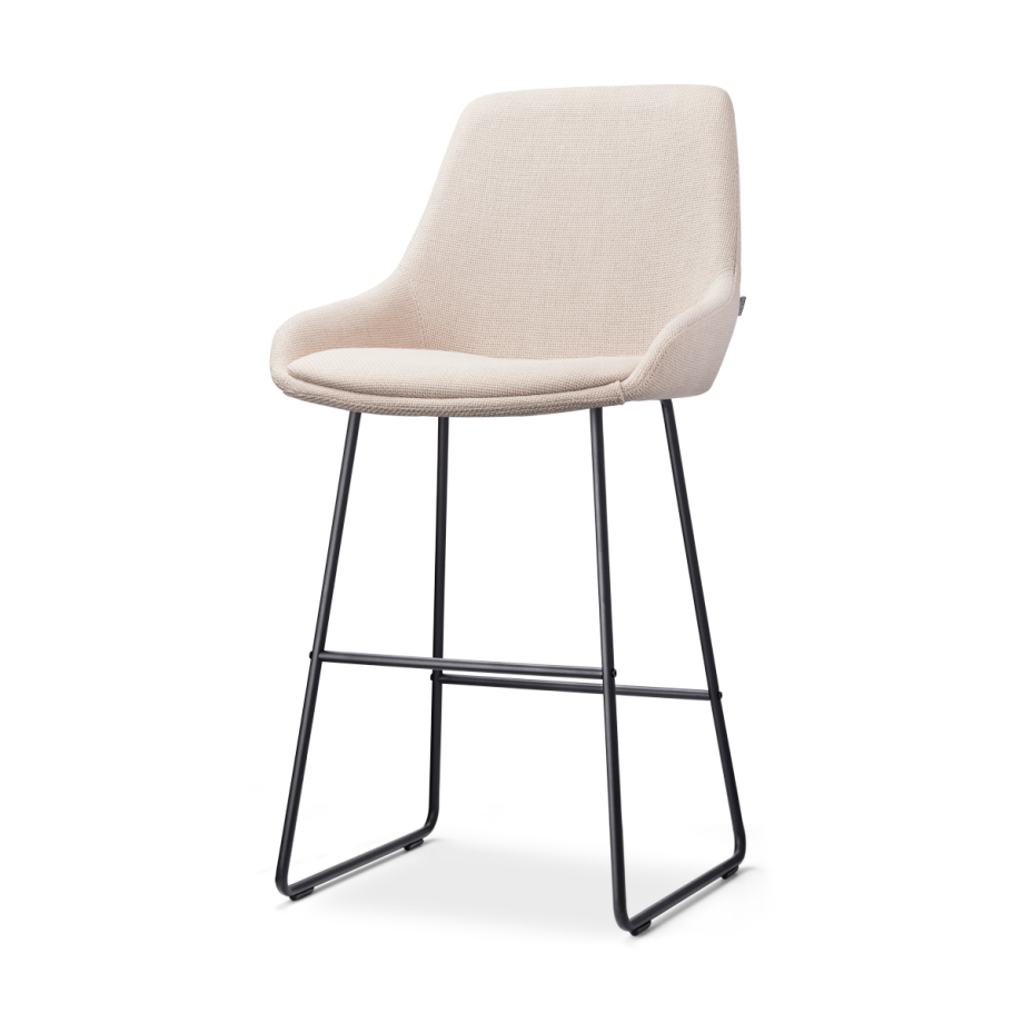 Nino-Isa barkruk beige - zwart onderstel - 65 cm Nino-Isa barkruk beige - zwart onderstel - 65 cm afbeelding 1