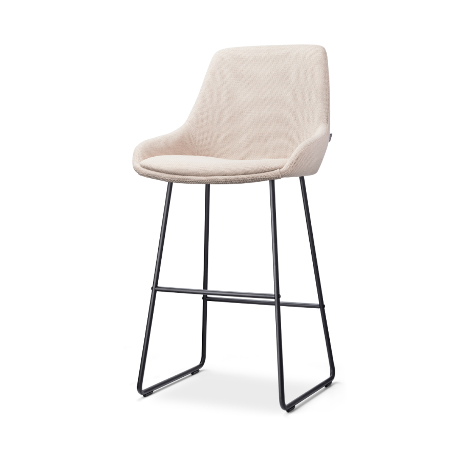 Nino-Isa barkruk beige - zwart onderstel - 75 cm Nino-Isa barkruk beige - zwart onderstel - 75 cm afbeelding 1