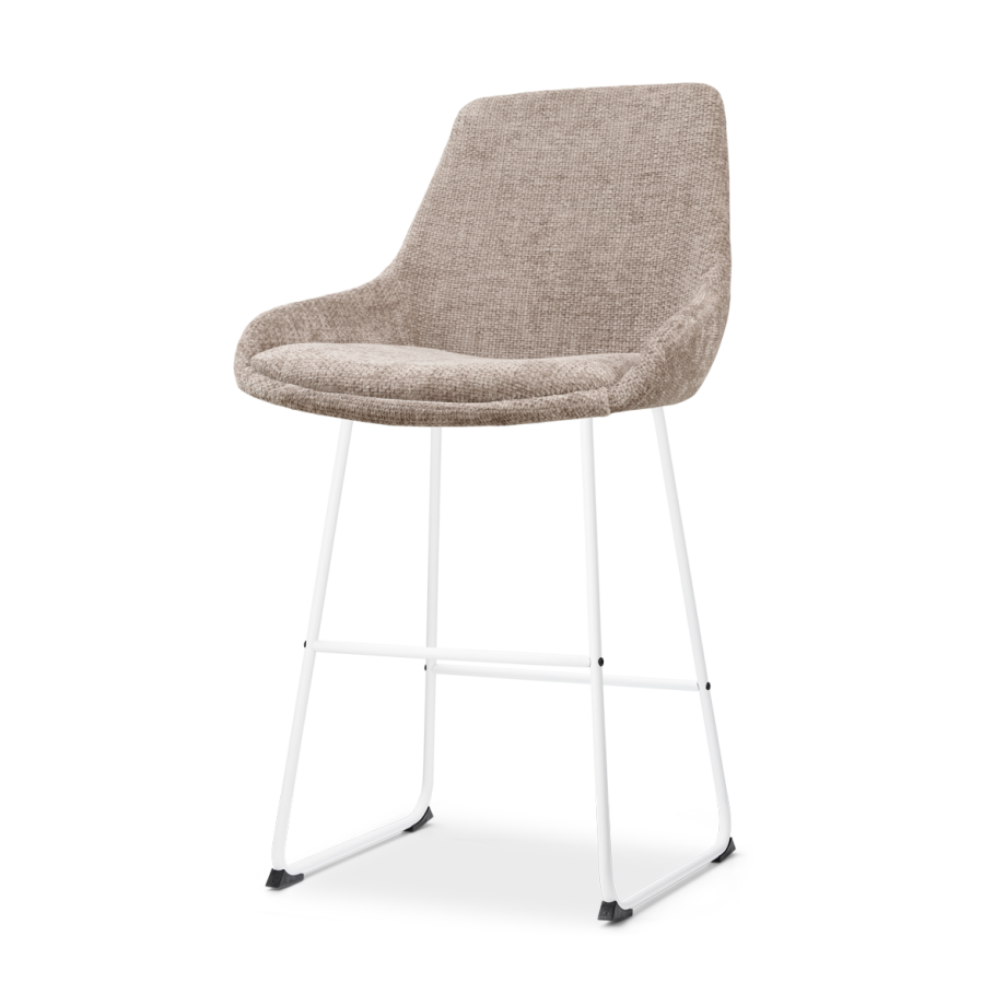 Nino-Isa barkruk bruin - wit onderstel - 65 cm Nino-Isa barkruk bruin - wit onderstel - 65 cm afbeelding 1