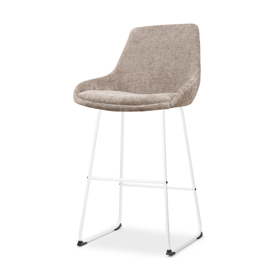 Nino-Isa barkruk bruin - wit onderstel - 75 cm Nino-Isa barkruk bruin - wit onderstel - 75 cm afbeelding 1