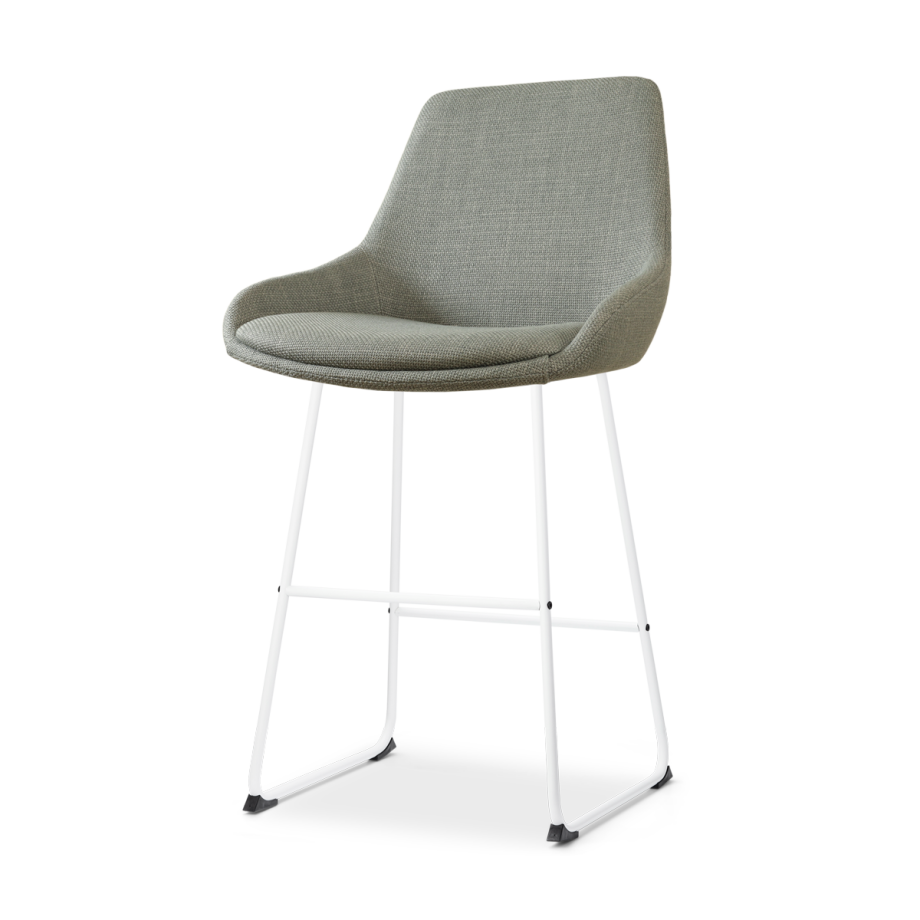 Nino-Isa barkruk saliegroen - wit onderstel - 65 cm Nino-Isa barkruk saliegroen - wit onderstel - 65 cm afbeelding 1