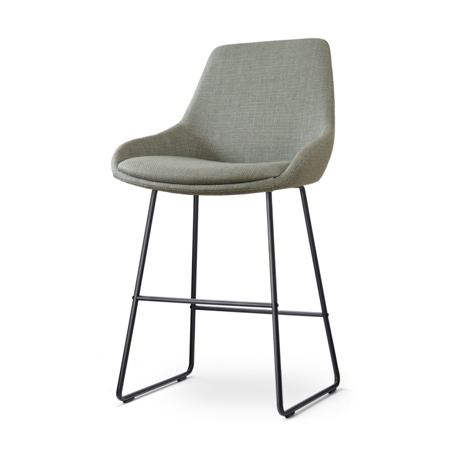 Nino-Isa barkruk saliegroen - zwart onderstel - 65 cm Nino-Isa barkruk saliegroen - zwart onderstel - 65 cm afbeelding 1