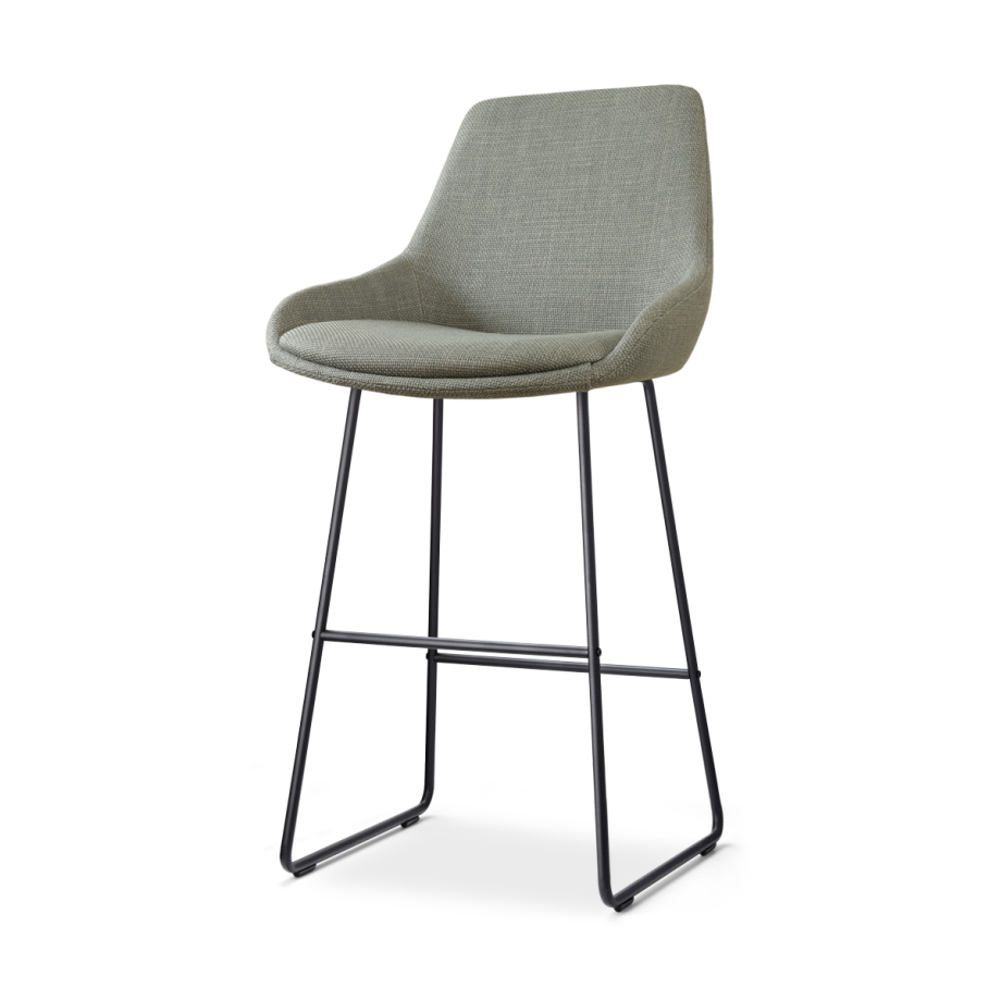 Nino-Isa barkruk saliegroen - zwart onderstel - 75 cm Nino-Isa barkruk saliegroen - zwart onderstel - 75 cm afbeelding 1