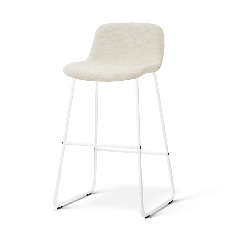 Nino-Mats barkruk cottonbeige - wit onderstel - 75 cm Nino-Mats barkruk cottonbeige - wit onderstel - 75 cm afbeelding 1