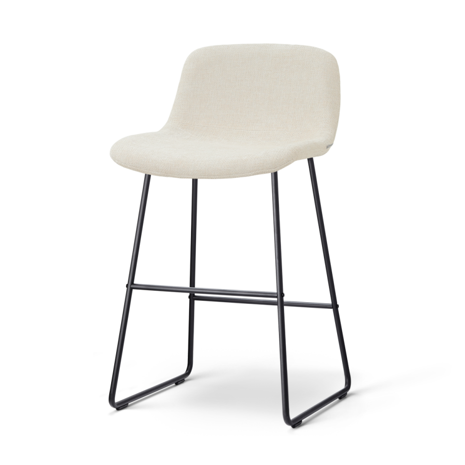 Nino-Mats barkruk cottonbeige - zwart onderstel - 65 cm Nino-Mats barkruk cottonbeige - zwart onderstel - 65 cm afbeelding 1