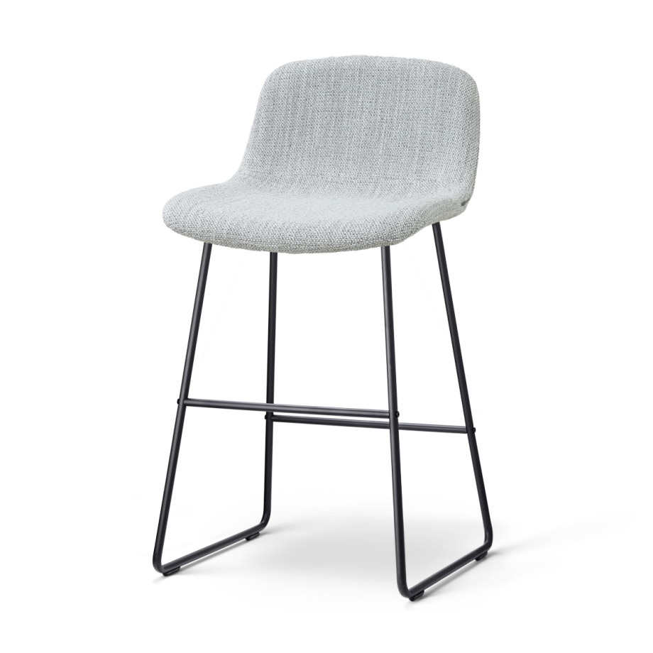 Nino-Mats barkruk grijs melange - zwart onderstel - 65 cm Nino-Mats barkruk grijs melange - zwart onderstel - 65 cm afbeelding 1