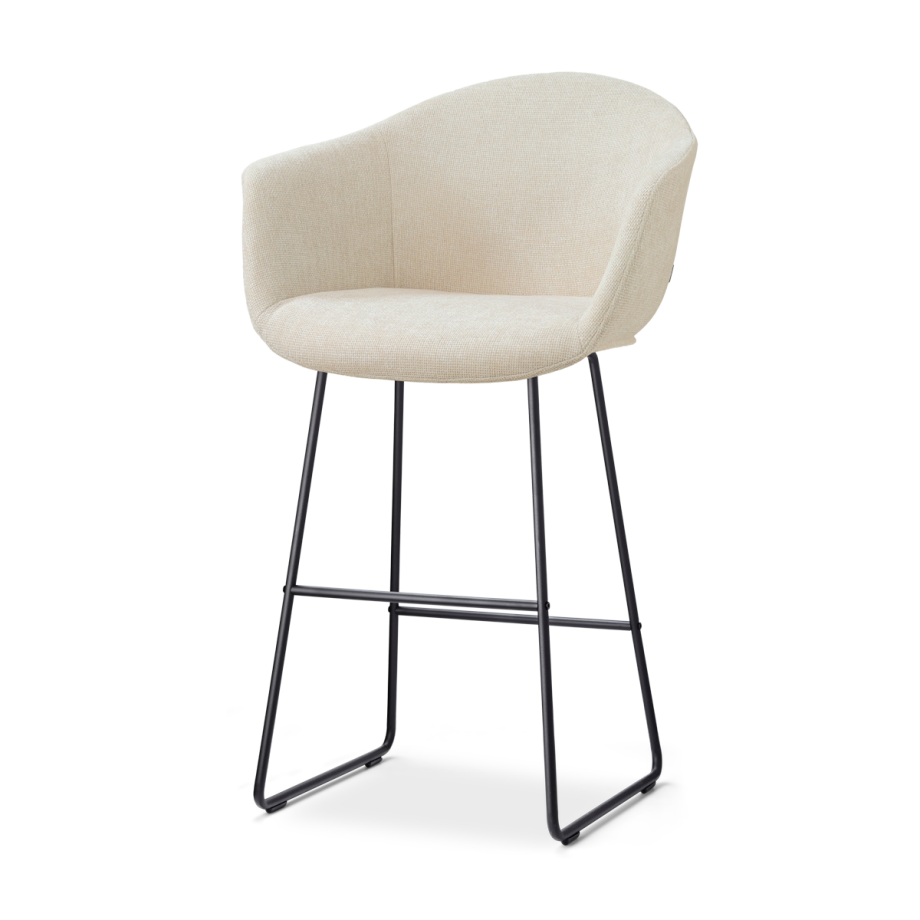 Nino-Otis barkruk cottonbeige - zwart onderstel - 75 cm Nino-Otis barkruk cottonbeige - zwart onderstel - 75 cm afbeelding 1