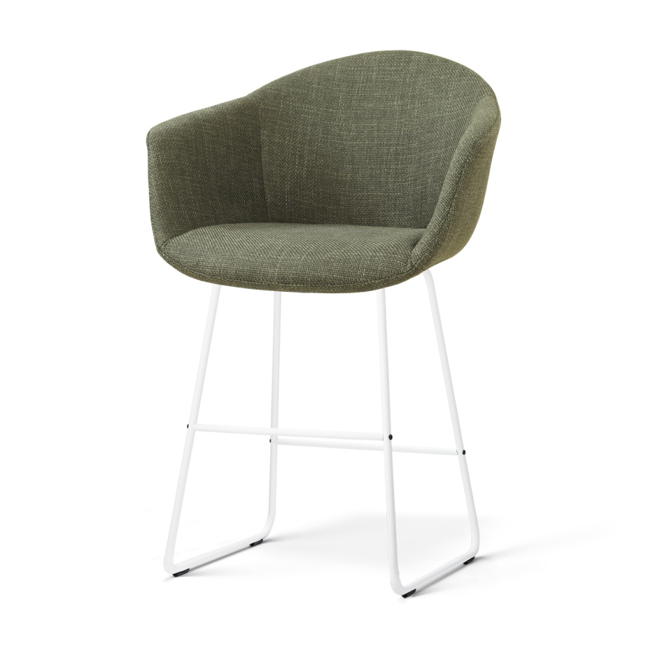 Nino-Otis barkruk forestgroen - wit onderstel - 65 cm Nino-Otis barkruk forestgroen - wit onderstel - 65 cm afbeelding 1