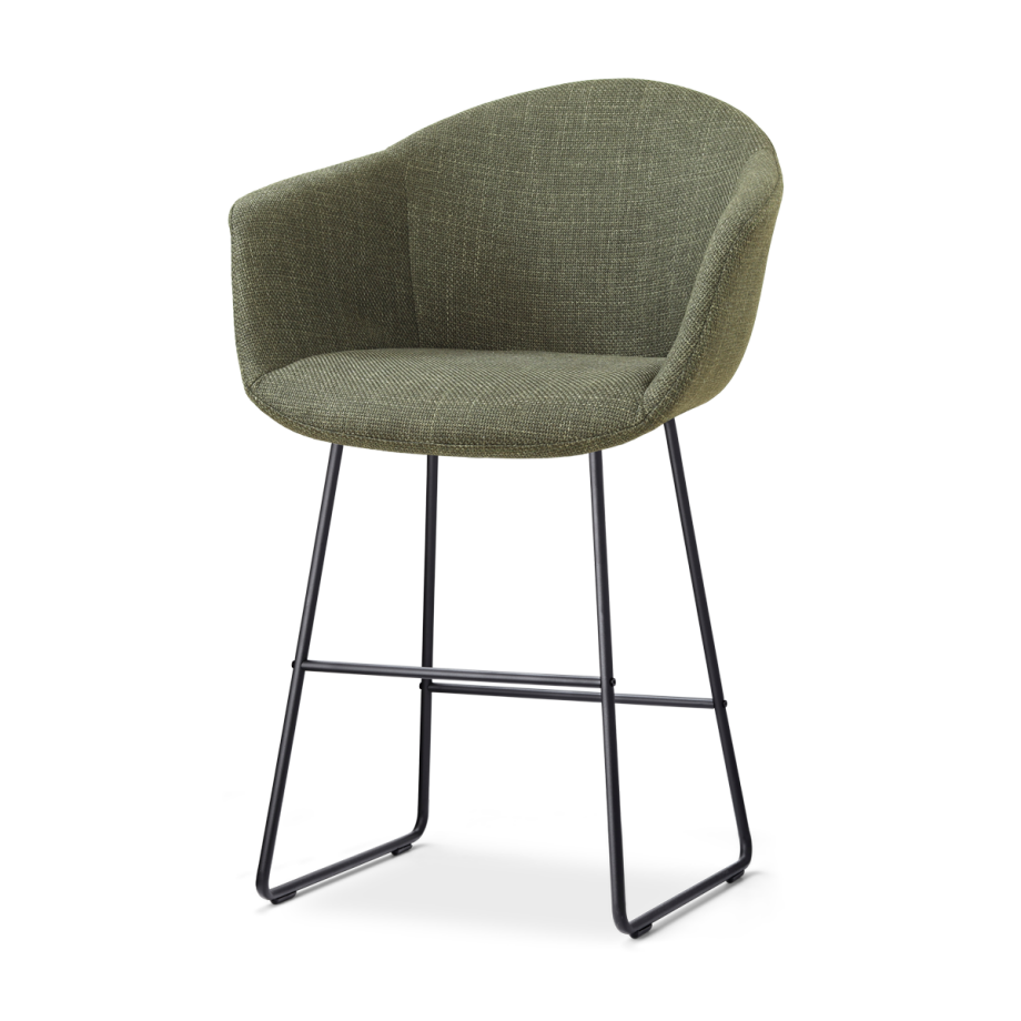 Nino-Otis barkruk forestgroen - zwart onderstel - 65 cm afbeelding 1