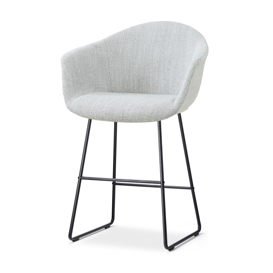 Nino-Otis barkruk grijs melange - zwart onderstel - 65 cm Nino-Otis barkruk grijs melange - zwart onderstel - 65 cm afbeelding 1