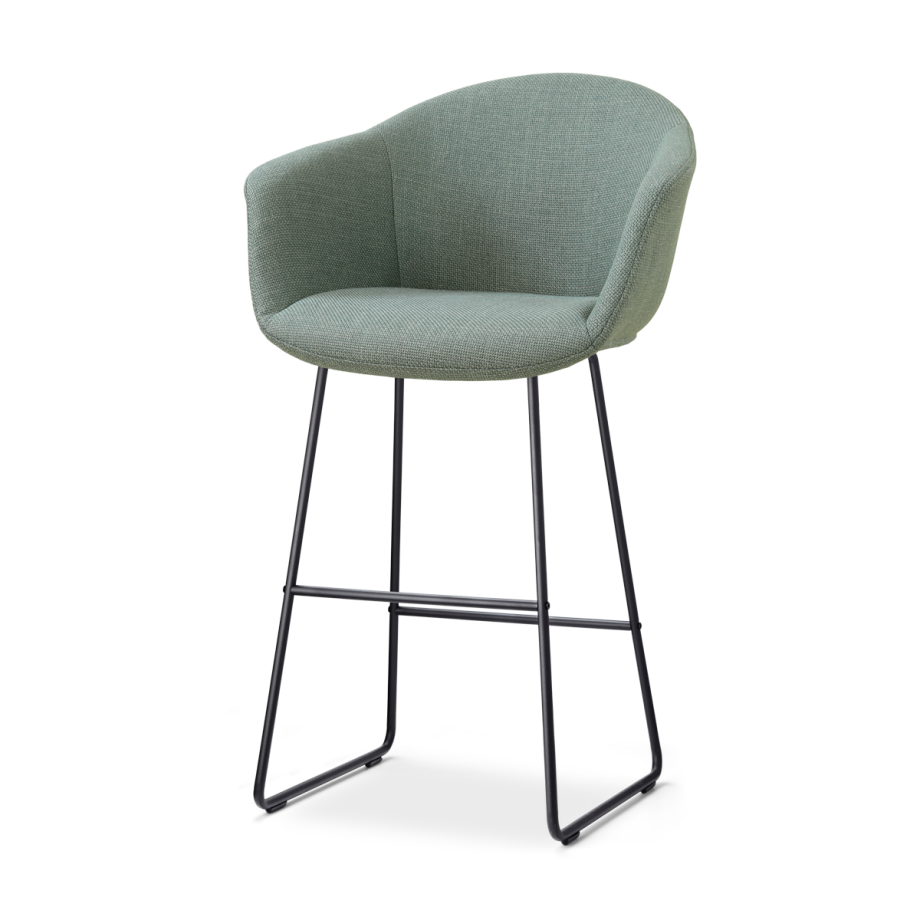 Nino-Otis barkruk saliegroen - zwart onderstel - 75 cm Nino-Otis barkruk saliegroen - zwart onderstel - 75 cm afbeelding 1