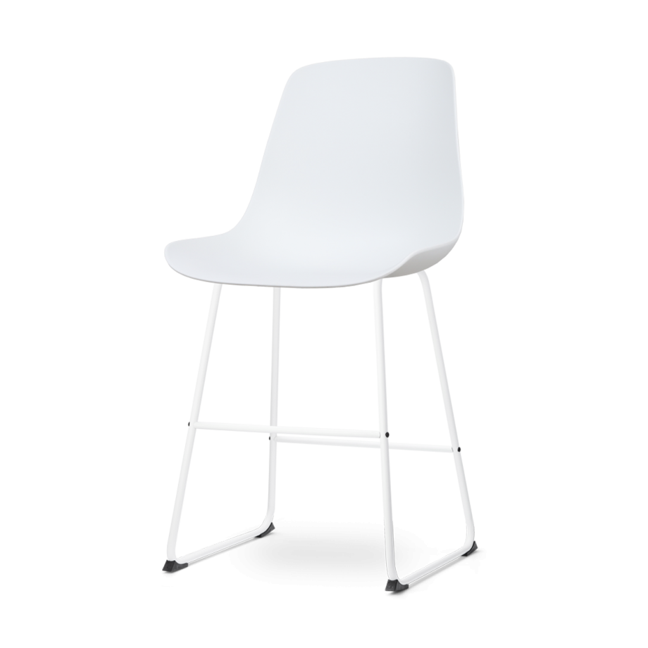 Nino-Pip barkruk wit - wit onderstel - 65 cm afbeelding 1