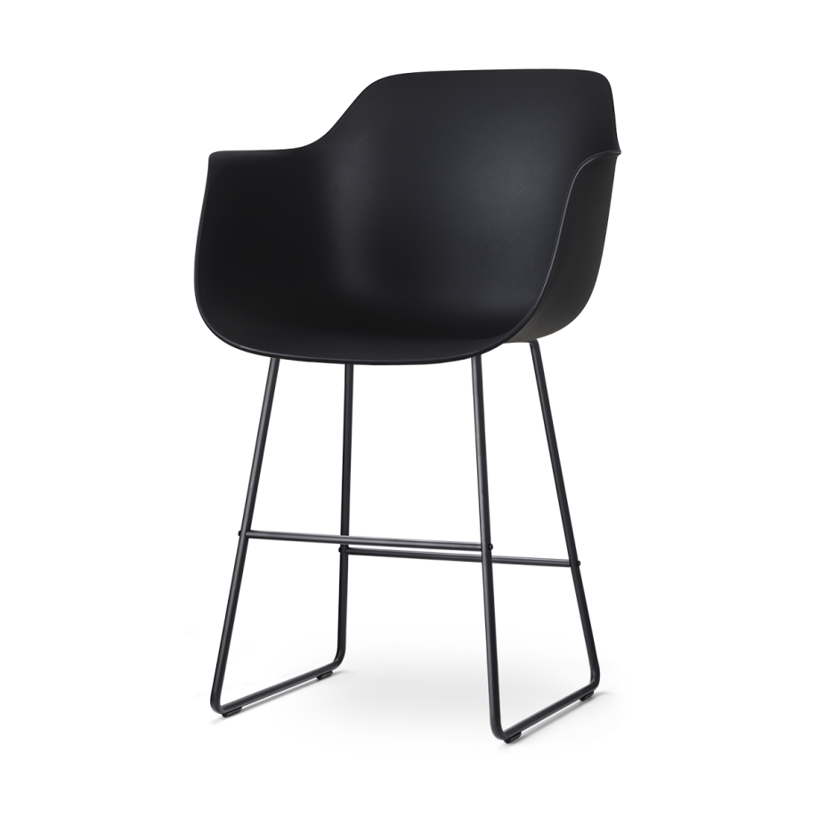 Nino-Puk barkruk zwart - zwart onderstel - 65 cm Nino-Puk barkruk zwart - zwart onderstel - 65 cm afbeelding 1