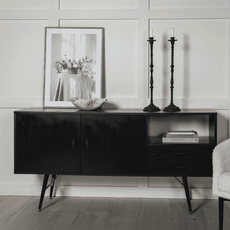 Nohr Dressoir 'Frisco' 160cm, kleur Zwart afbeelding 1