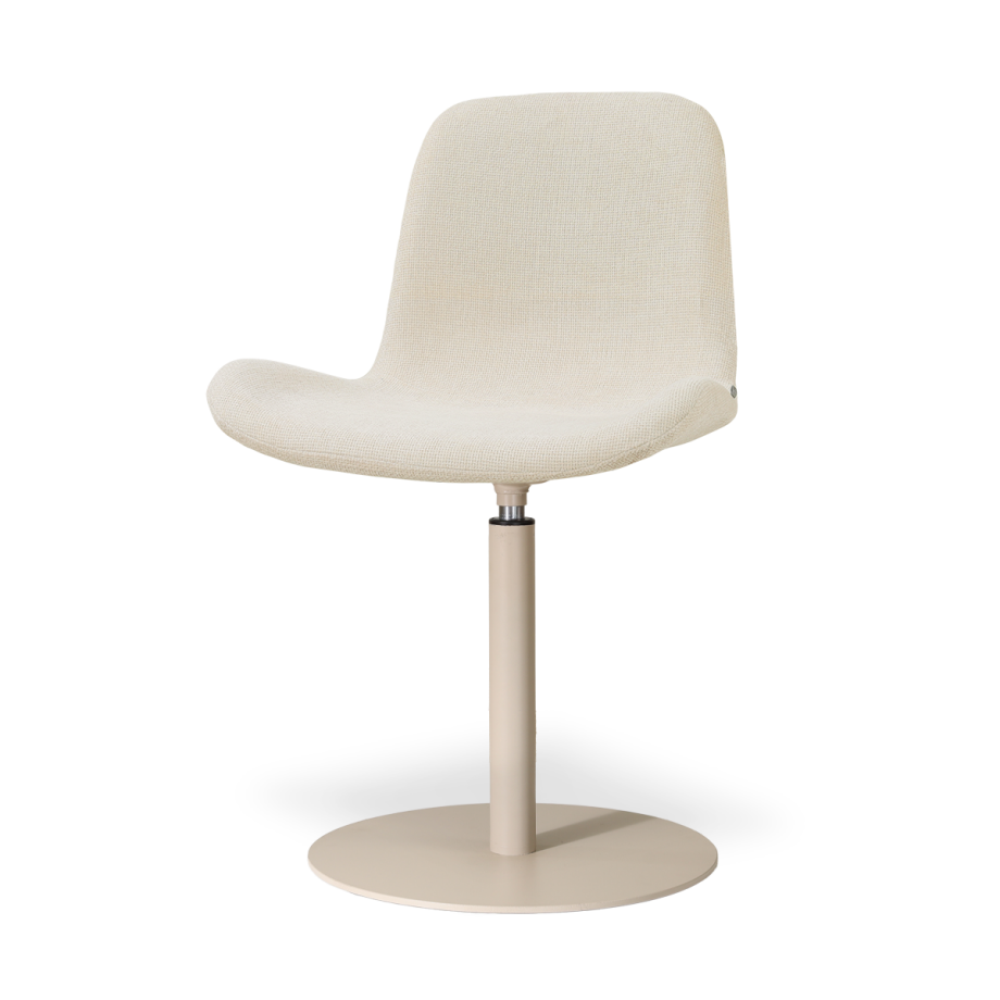 Niva-Fé draaibare tulp eetkamerstoel cottonbeige - beige onderstel afbeelding 1