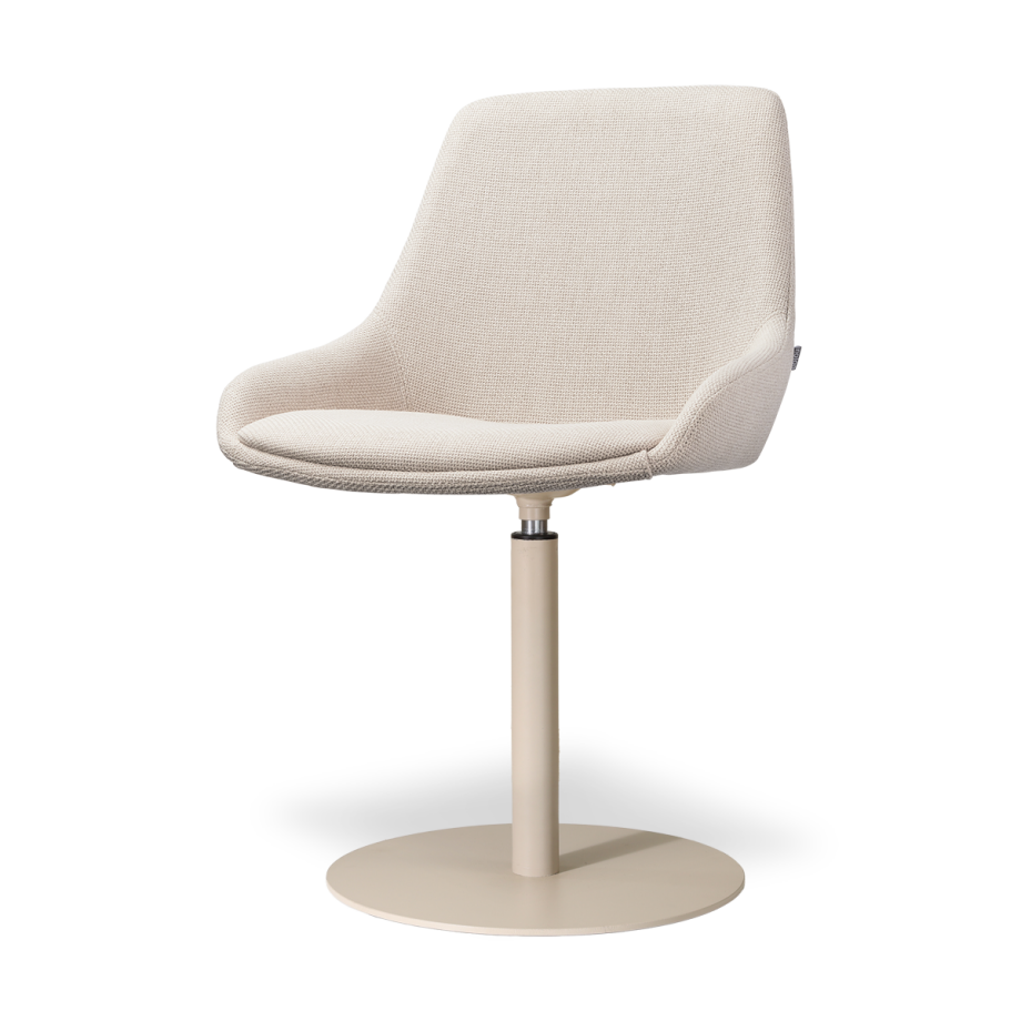 Niva-Isa draaibare tulp eetkamerstoel beige - beige onderstel Niva-Isa draaibare tulp eetkamerstoel beige - beige onderstel afbeelding 1