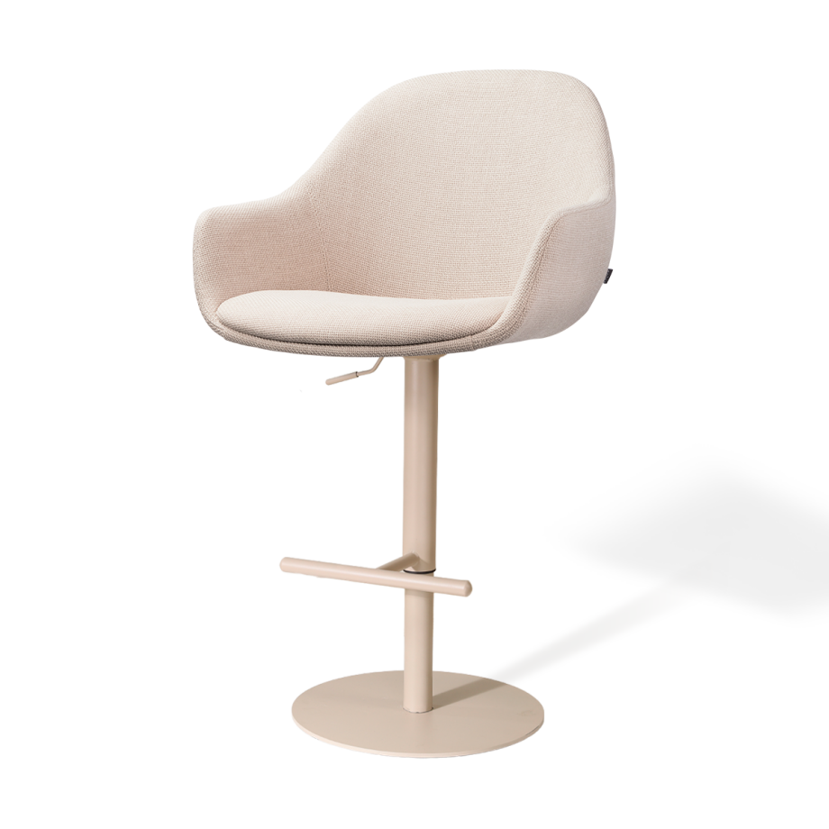 Niva-Mae draaibare tulp barkruk beige - verstelbaar - beige onderstel afbeelding 1