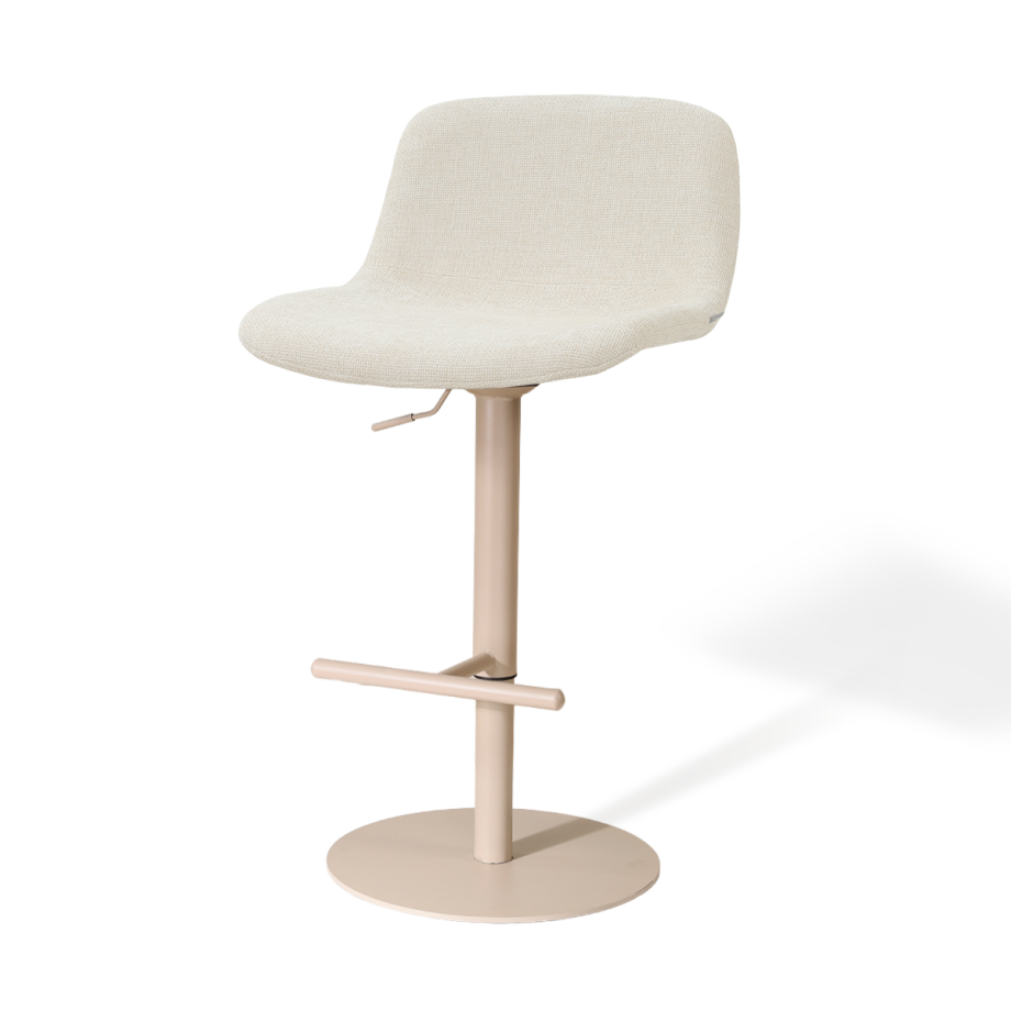 Niva-Mats draaibare tulp barkruk cottonbeige - verstelbaar - beige onderstel afbeelding 1