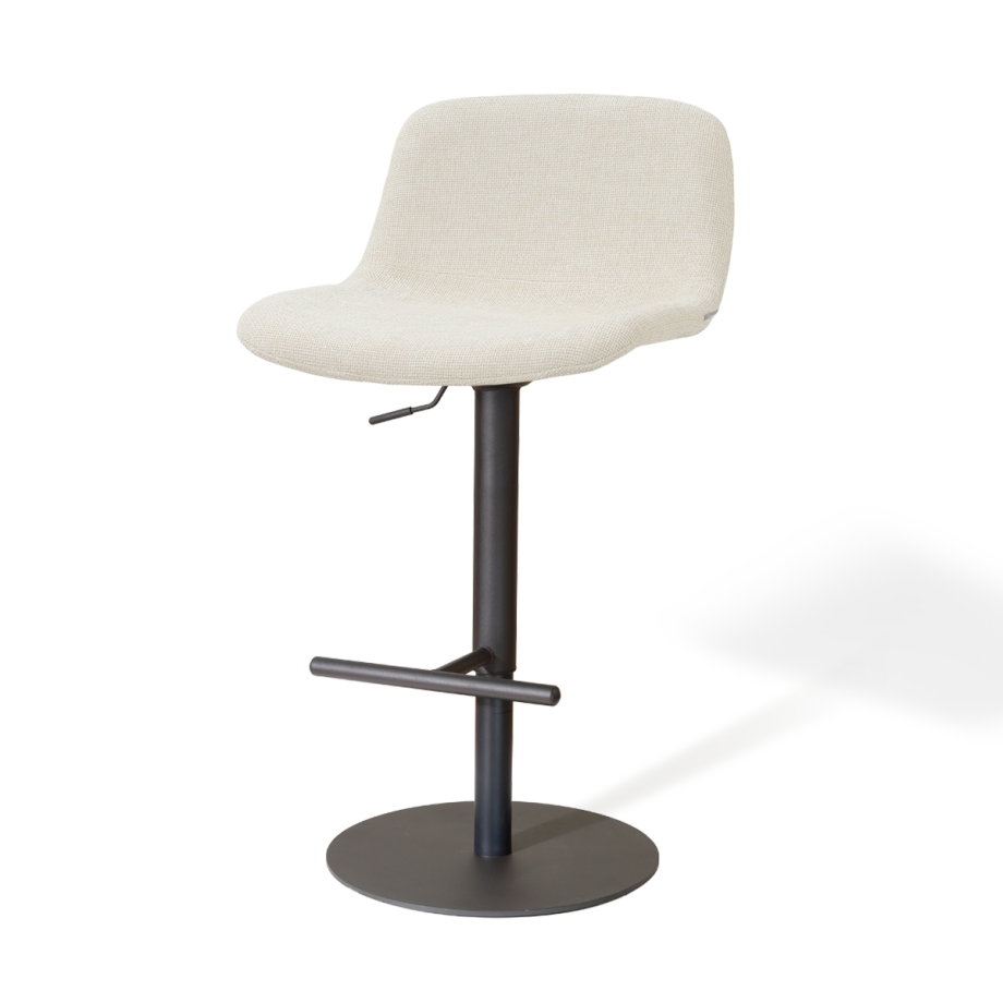 Niva-Mats draaibare tulp barkruk cottonbeige - verstelbaar - mat zwart onderstel Niva-Mats draaibare tulp barkruk cottonbeige - verstelbaar - mat zwart onderstel afbeelding 1