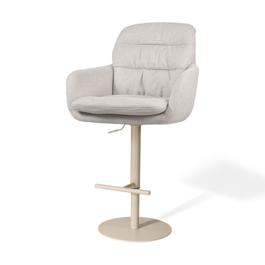 Niva-Mia draaibare tulp barkruk beige - verstelbaar - beige onderstel afbeelding 1