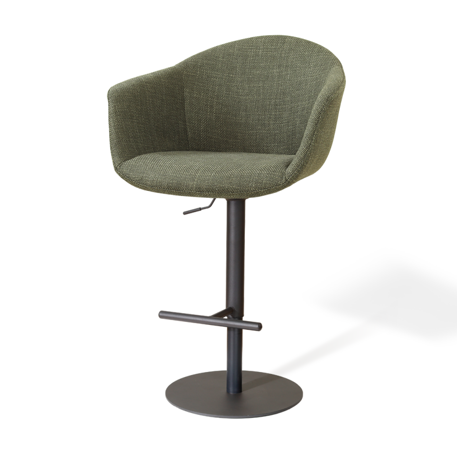 Niva-Otis draaibare tulp barkruk forestgroen - verstelbaar - mat zwart onderstel afbeelding 1