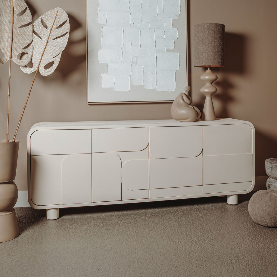 Tower Living Dressoir 'Alviano' 210cm, kleur Beige afbeelding 