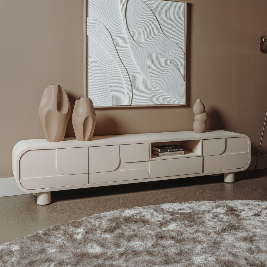 Tower Living TV-meubel 'Alviano' 210cm, kleur Beige afbeelding 