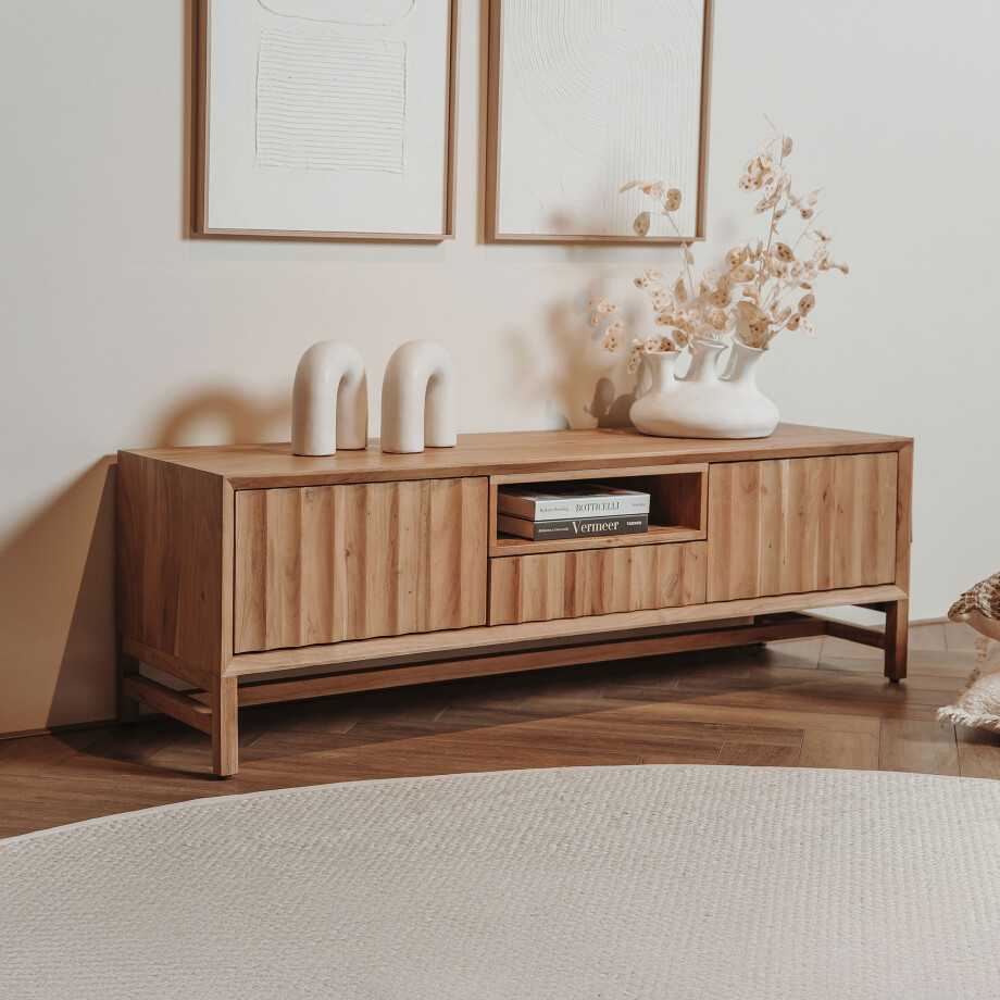 Tower Living TV-meubel 'Crotone' Acaciahout, 145cm afbeelding 