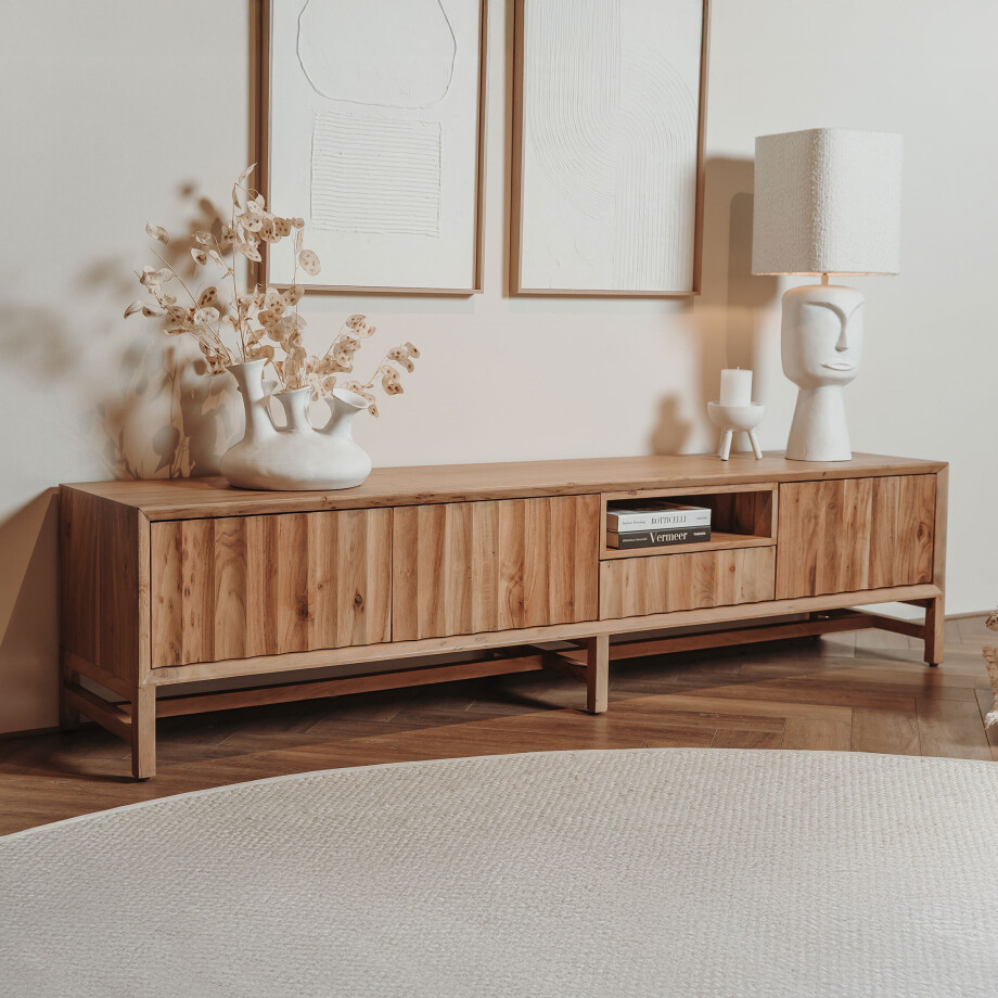 Tower Living TV-meubel 'Crotone' Acaciahout, 185cm afbeelding 