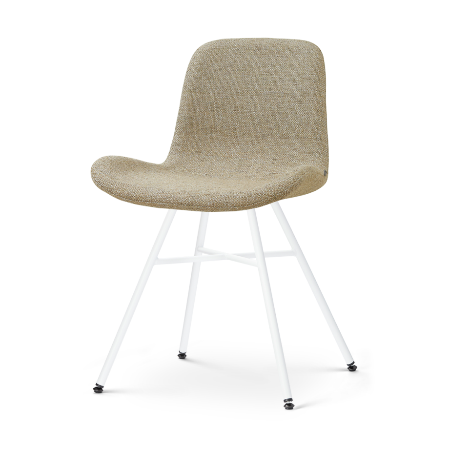 Noa-Fé eetkamerstoel taupe melange - wit onderstel Noa-Fé eetkamerstoel taupe melange - wit onderstel afbeelding 1