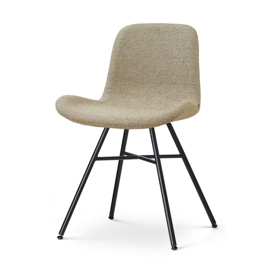 Noa-Fé eetkamerstoel taupe melange - zwart onderstel Noa-Fé eetkamerstoel taupe melange - zwart onderstel afbeelding 1