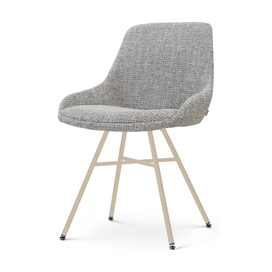 Noa-Isa eetkamerstoel saliegroen - beige onderstel Noa-Isa eetkamerstoel saliegroen - beige onderstel afbeelding 1