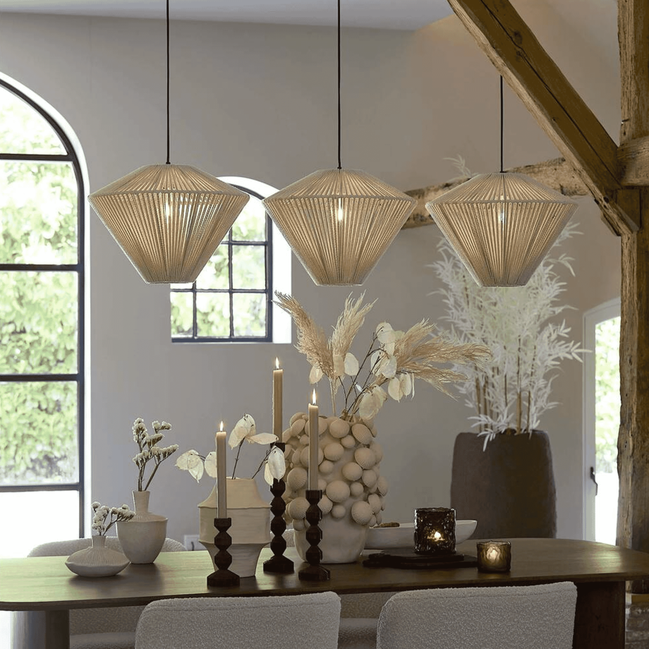 Light & Living Hanglamp 'Felida' 3-lamps, kleur Crème afbeelding 1
