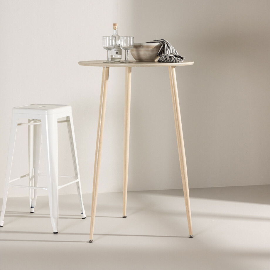 Nohr Ronde Bartafel 'Quennel' 70cm, kleur Whitewash afbeelding 1