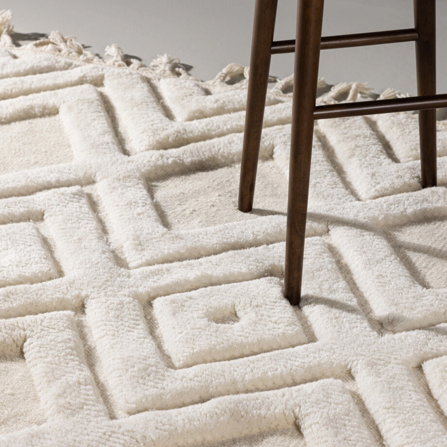 Nohr Vloerkleed 'Brannen' 300 x 400cm, kleur Wit afbeelding 1