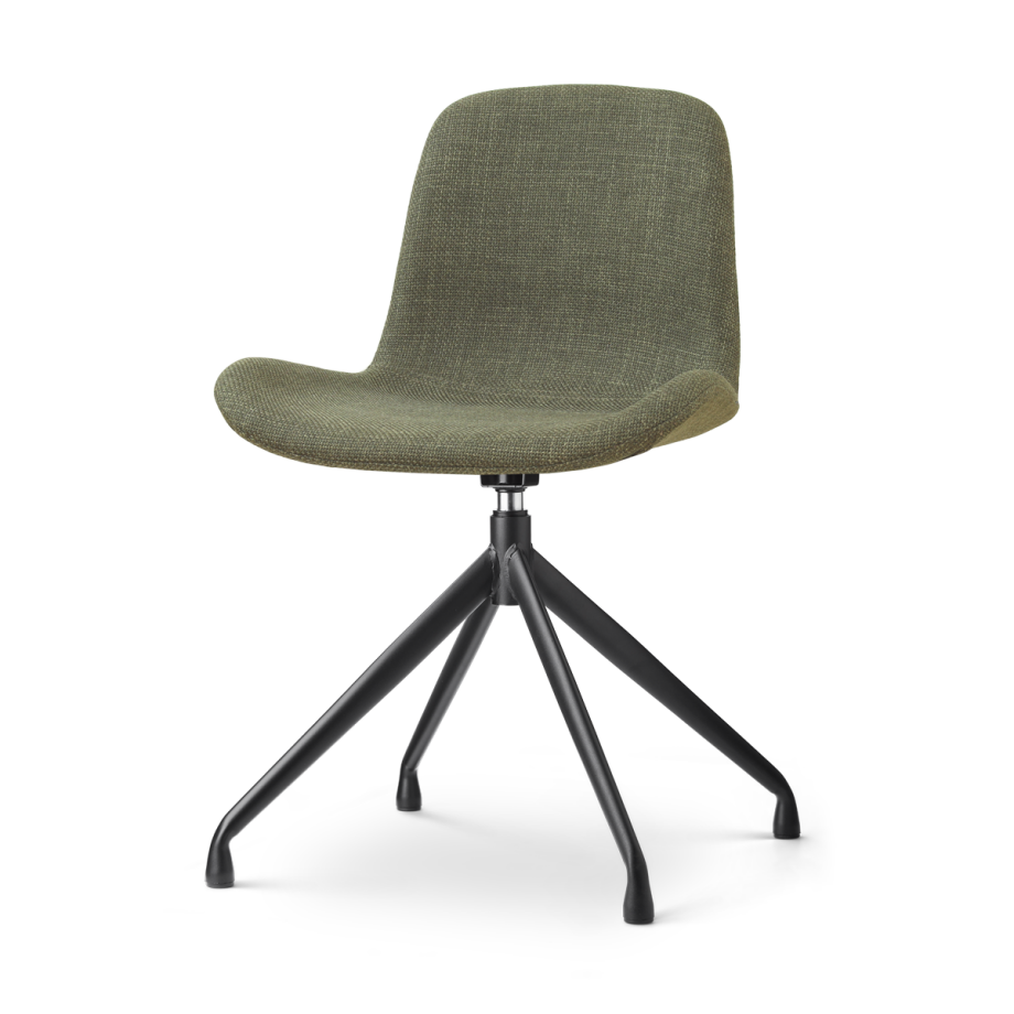 Nola-Fé draaibare eetkamerstoel forestgroen - zwart onderstel Nola-Fé draaibare eetkamerstoel forestgroen - zwart onderstel afbeelding 1
