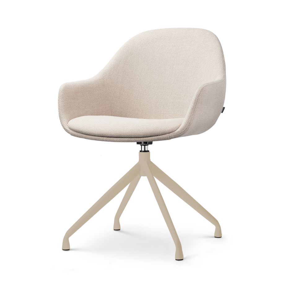 Nola-Mae draaibare eetkamerstoel beige - beige onderstel afbeelding 1