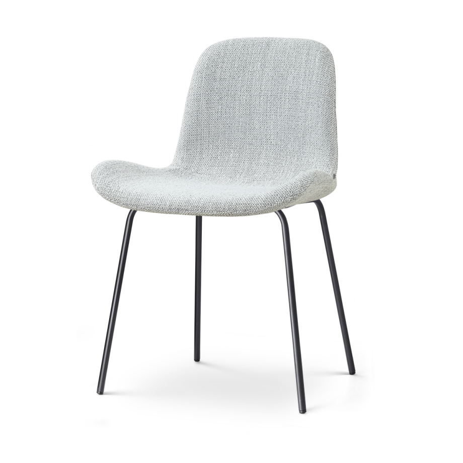 Nora-Fé eetkamerstoel grijs melange - zwart onderstel Nora-Fé eetkamerstoel grijs melange - zwart onderstel afbeelding 1