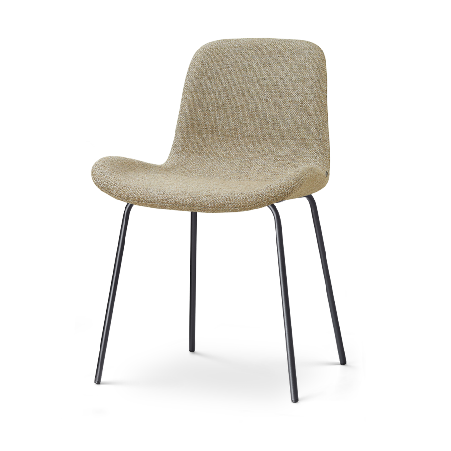 Nora-Fé eetkamerstoel taupe melange - zwart onderstel Nora-Fé eetkamerstoel taupe melange - zwart onderstel afbeelding 1