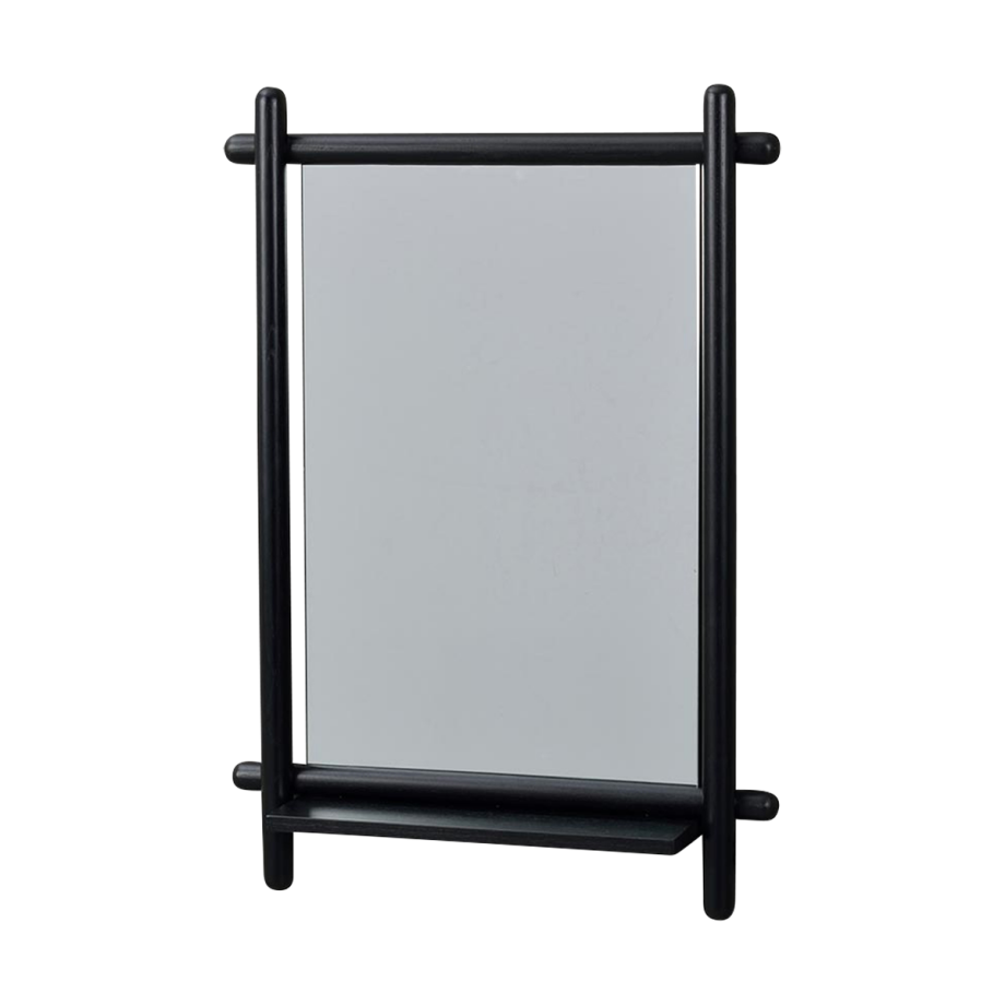 Milford eikenhouten wandspiegel zwart - 52 x 74 cm Milford eikenhouten wandspiegel zwart - 52 x 74 cm afbeelding 1