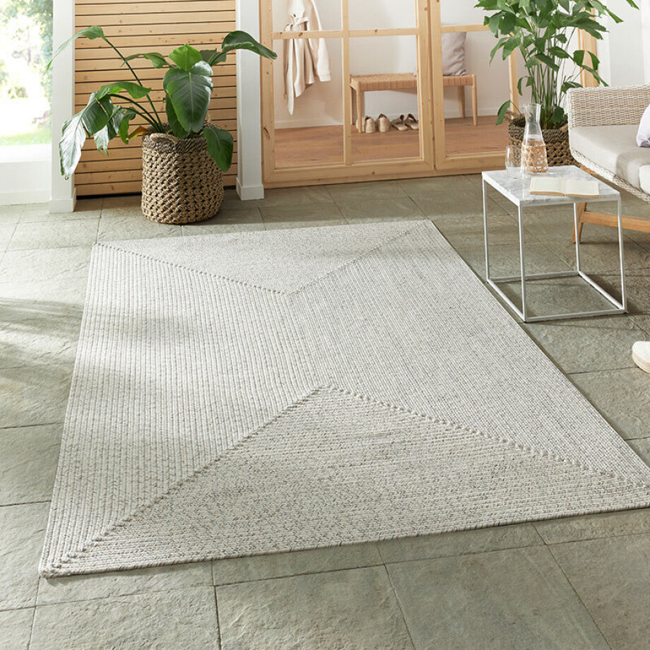 Jute Buitenkleed Braids - Grijs 150x80cm - Polypropyleen - Dekbed-Discounter.nl afbeelding 1
