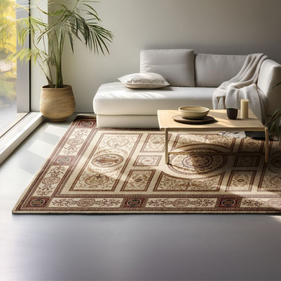 Vloerkleed Herat Caïro - Crème 170x120cm - - Dekbed-Discounter.nl Vloerkleed Herat Caïro - Crème 170x120cm - - Dekbed-Discounter.nl afbeelding