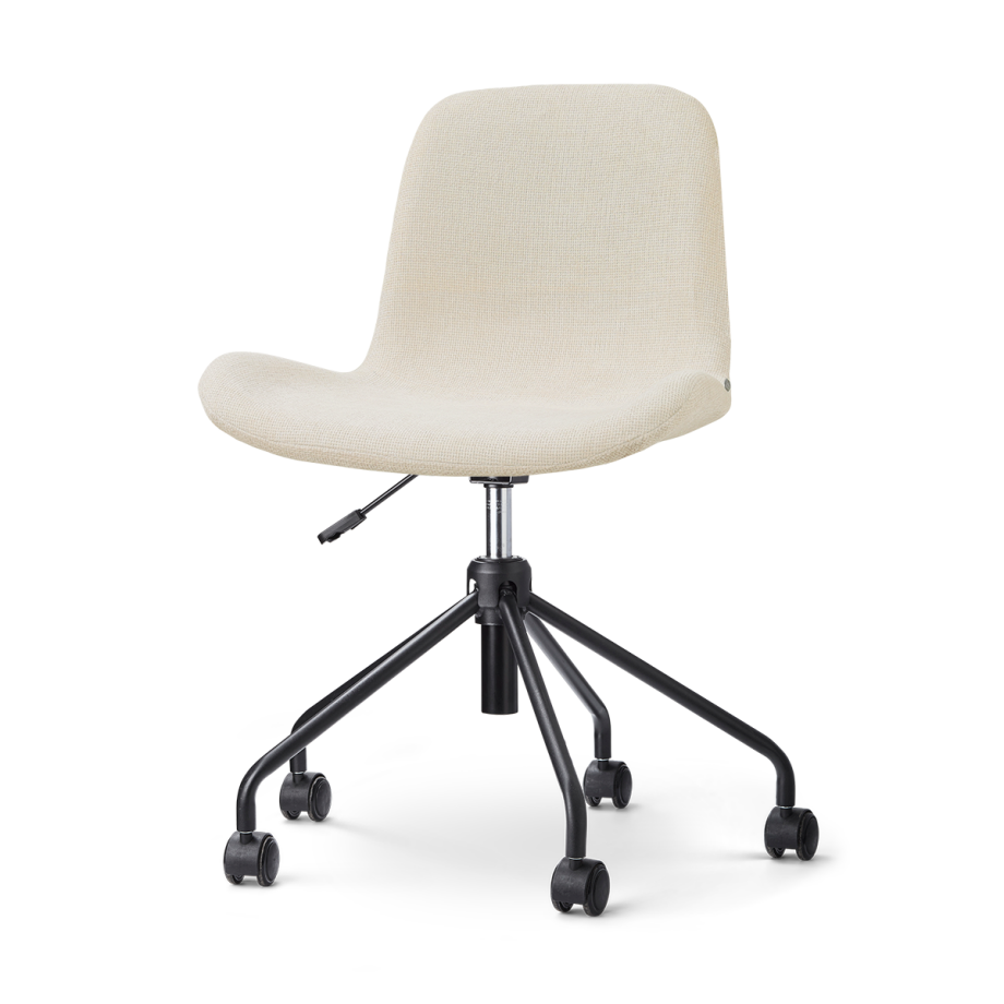 Nout-Fé bureaustoel cottonbeige - zwart onderstel Nout-Fé bureaustoel cottonbeige - zwart onderstel afbeelding 1